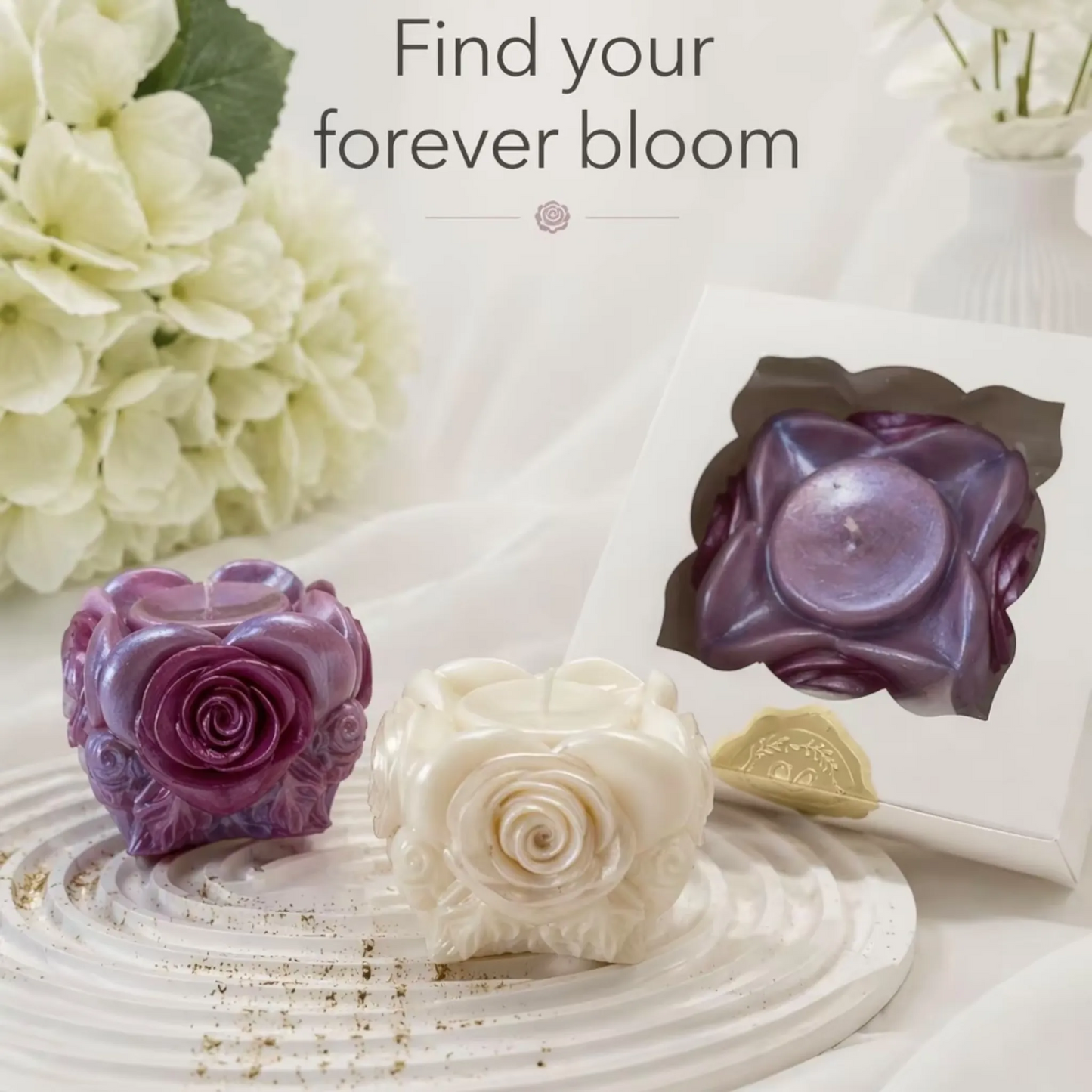 	Rosenkerze Geschenkidee für Hochzeit, Geburtstag und besondere Anlässe