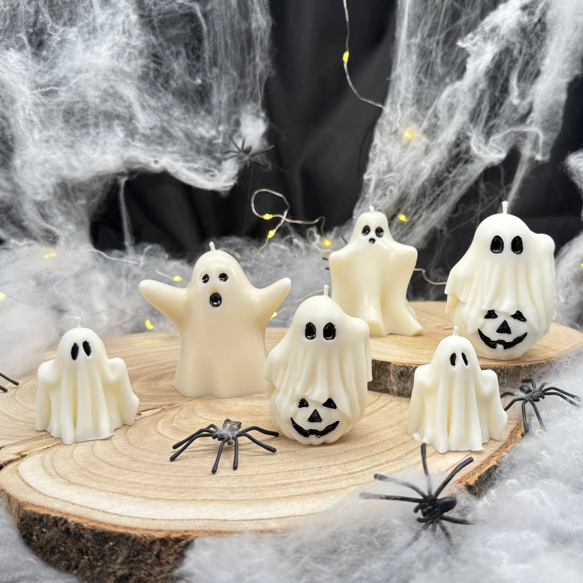 Gespenster Halloween Kerze – gruselige Kerzendeko und Geister Hausdekoration