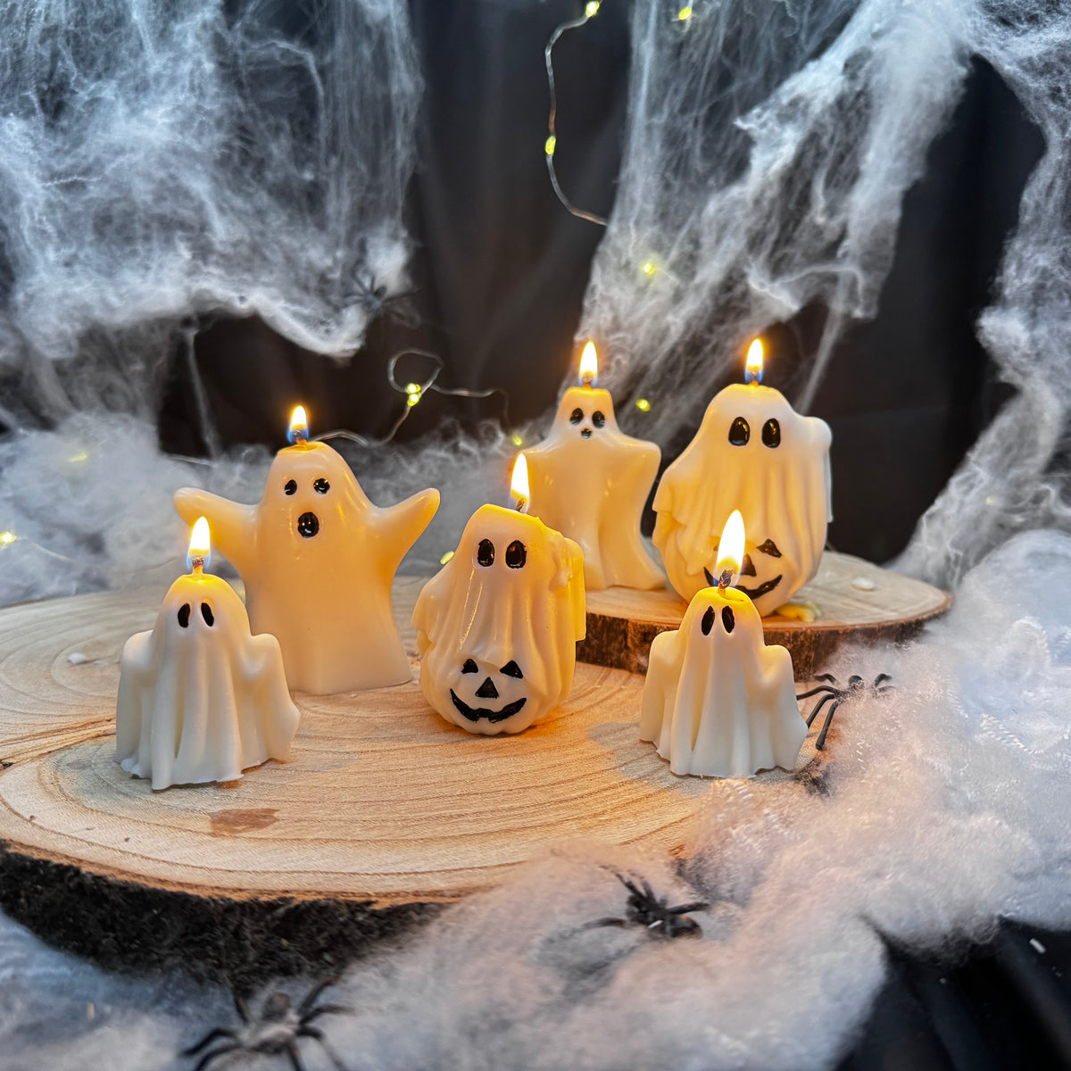 Gespenster Halloween Kerze – gruselige Kerzendeko und Geister Hausdekoration