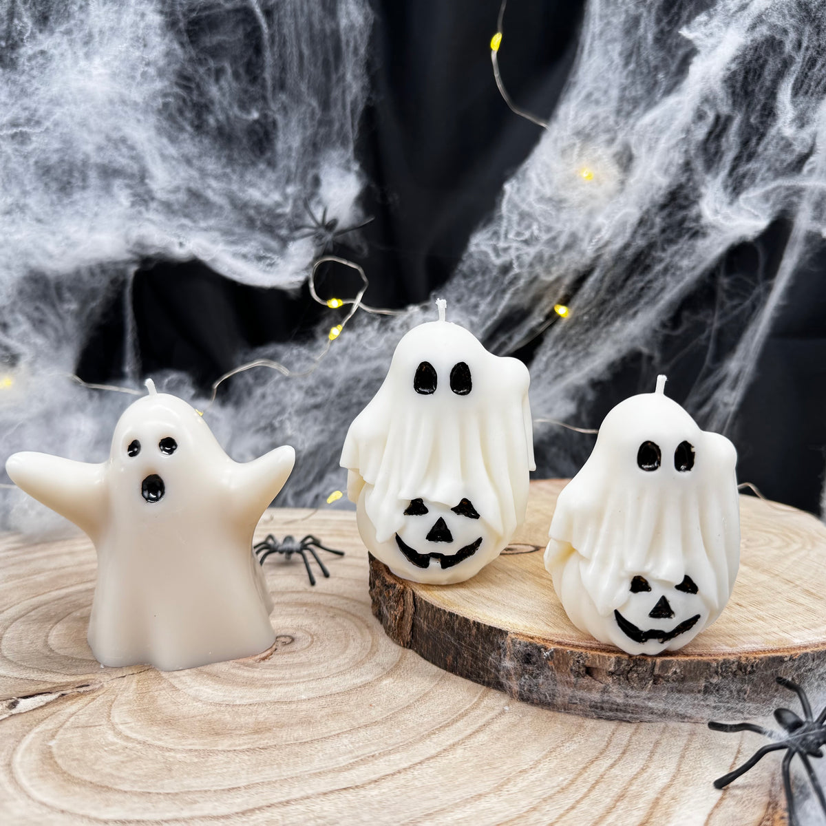 Gespenster Halloween Kerze – gruselige Kerzendeko und Geister Hausdekoration