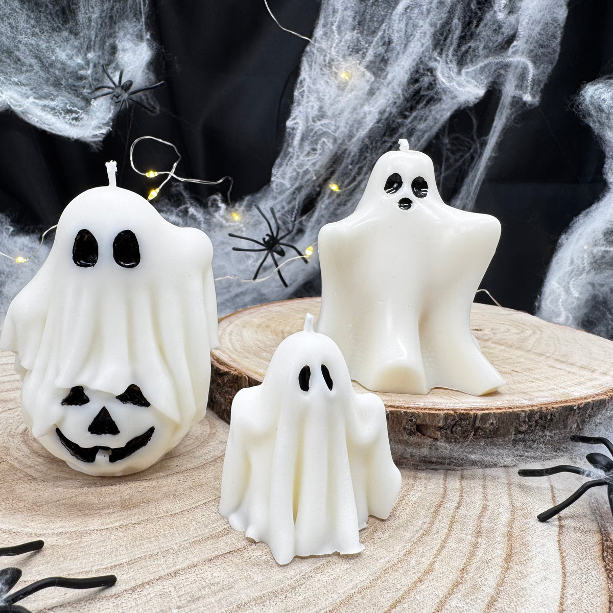 Gespenster Halloween Kerze – gruselige Kerzendeko und Geister Hausdekoration