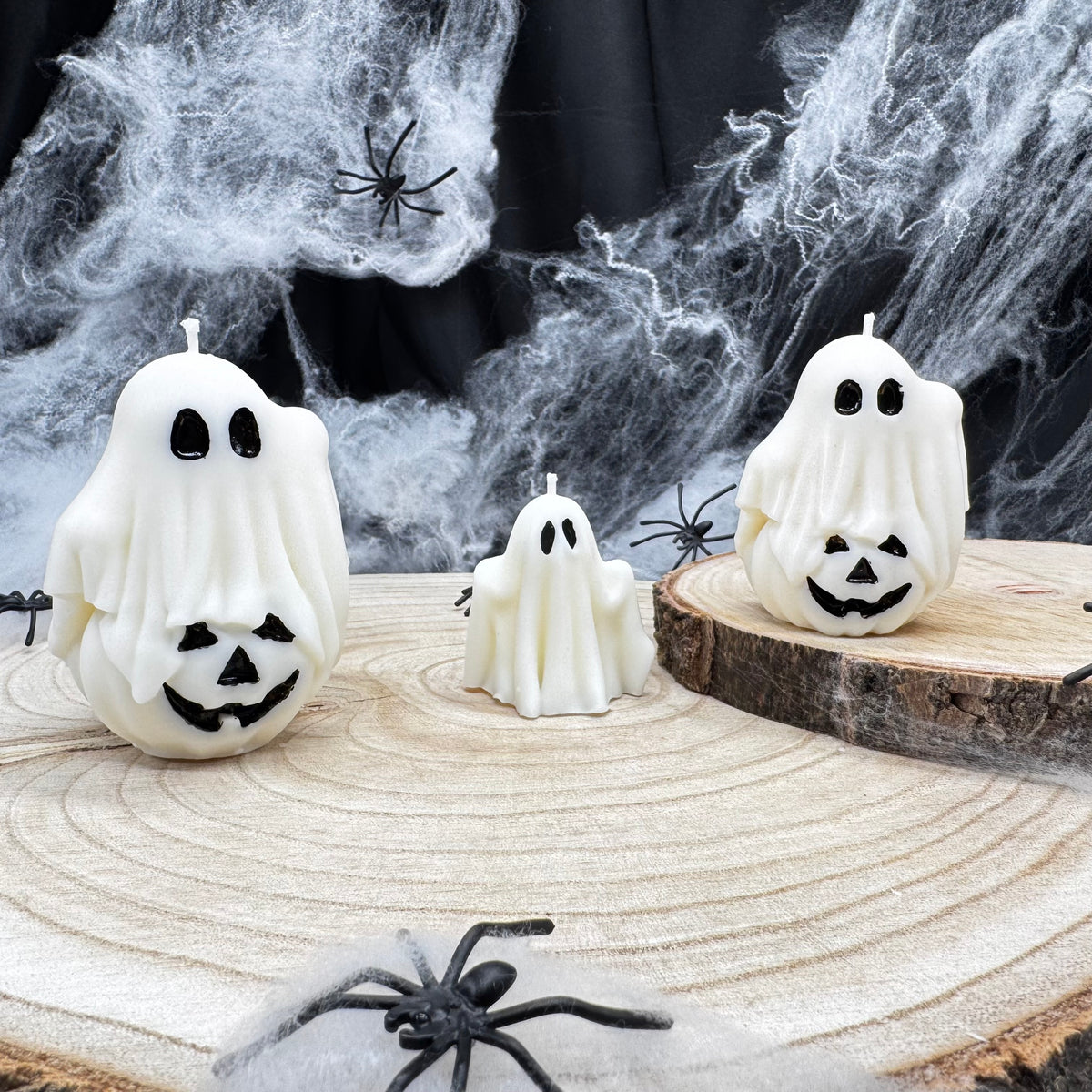 Gespenster Halloween Kerze – gruselige Kerzendeko und Geister Hausdekoration