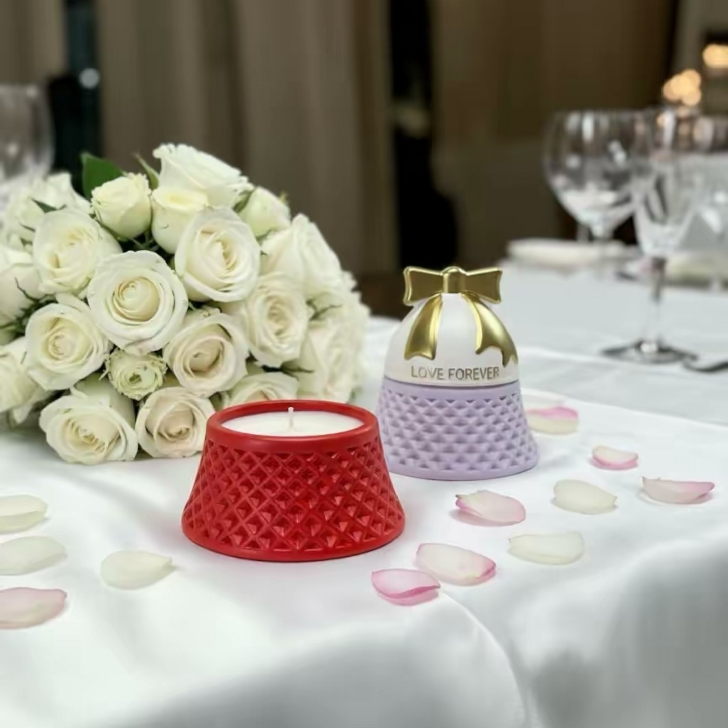 Duftkerze im Glas handgemacht – Rose Jasmine | Wohnzimmer Deko
